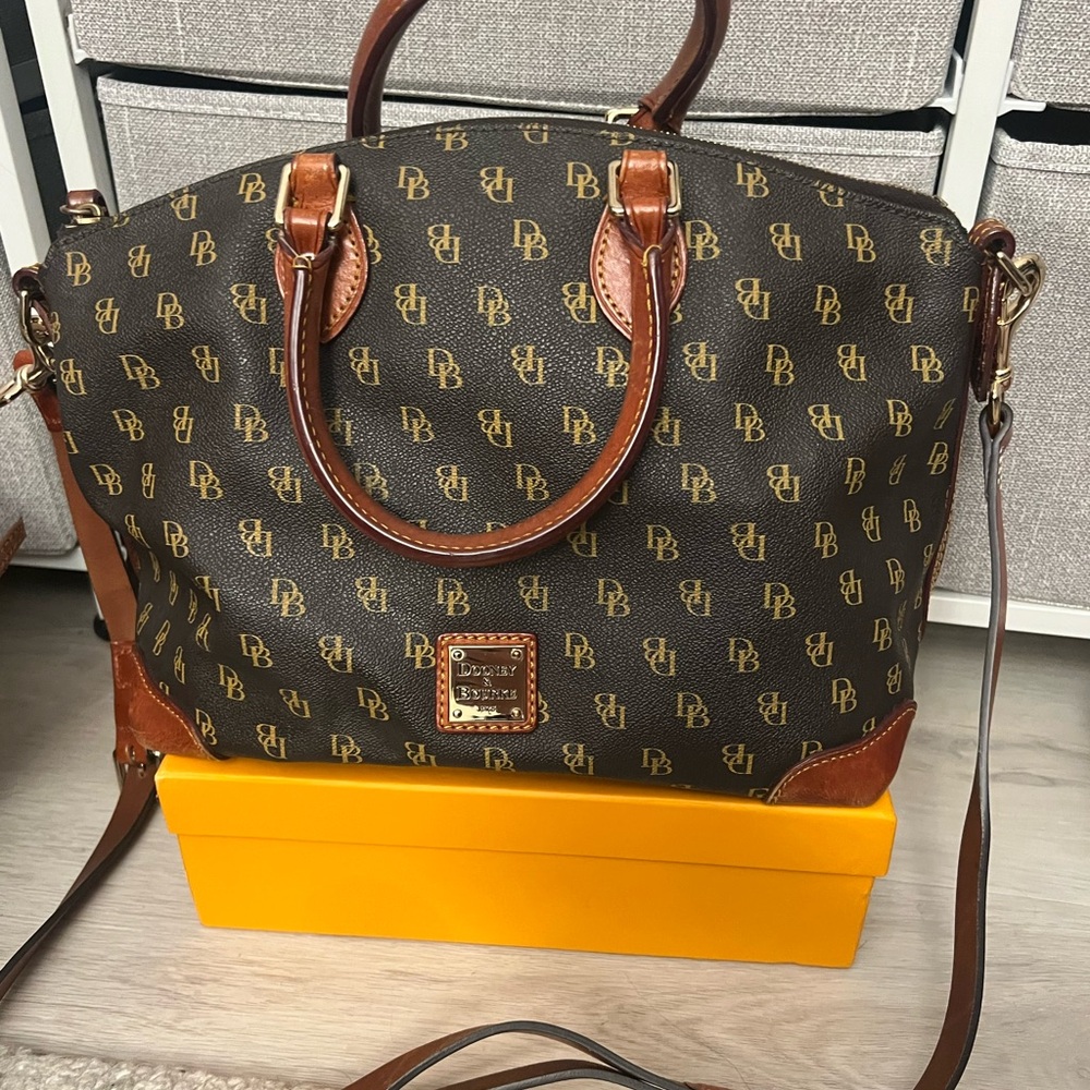 Dooney & Bourke Brown and Tan Handbag